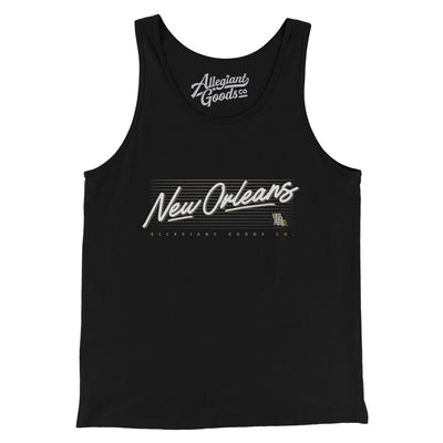 New Orleans Retro Men/Unisex Tank Top-Black-Allegiant Goods Co. Vintage Sports Apparel