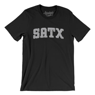 Satx Varsity Men/Unisex T-Shirt-Black-Allegiant Goods Co. Vintage Sports Apparel