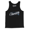 Charlotte Retro Men/Unisex Tank Top-Black-Allegiant Goods Co. Vintage Sports Apparel