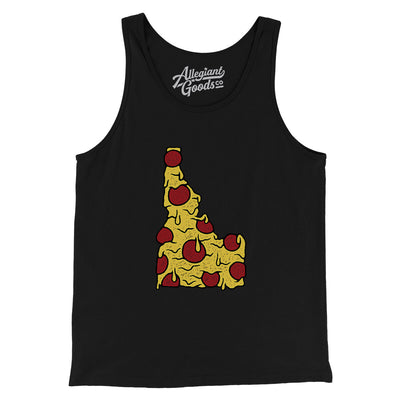 Idaho Pizza State Men/Unisex Tank Top-Black-Allegiant Goods Co. Vintage Sports Apparel