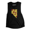 Nevada Pizza State Women's Flowey Scoopneck Muscle Tank-Black-Allegiant Goods Co. Vintage Sports Apparel