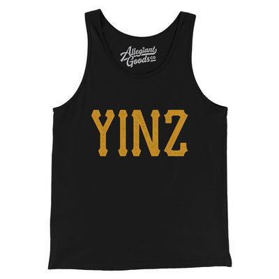 Yinz Baseball Men/Unisex Tank Top-Black-Allegiant Goods Co. Vintage Sports Apparel