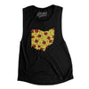 Ohio Pizza State Women's Flowey Scoopneck Muscle Tank-Black-Allegiant Goods Co. Vintage Sports Apparel