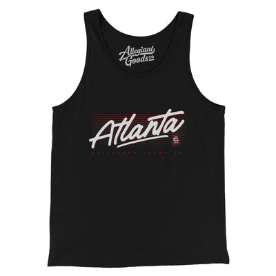 Atlanta Retro Men/Unisex Tank Top-Black-Allegiant Goods Co. Vintage Sports Apparel