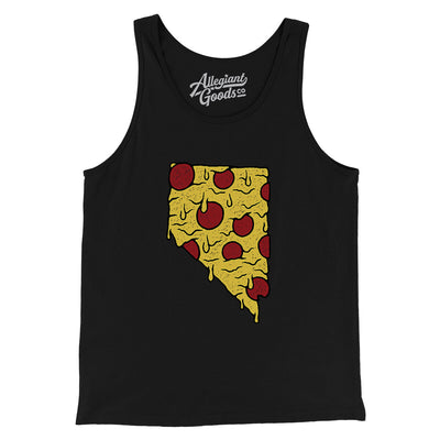 Nevada Pizza State Men/Unisex Tank Top-Black-Allegiant Goods Co. Vintage Sports Apparel