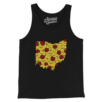 Ohio Pizza State Men/Unisex Tank Top-Black-Allegiant Goods Co. Vintage Sports Apparel