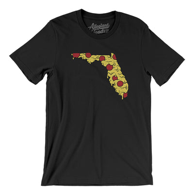 Florida Pizza State Men/Unisex T-Shirt-Black-Allegiant Goods Co. Vintage Sports Apparel