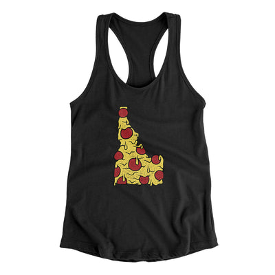 Idaho Pizza State Women's Racerback Tank-Black-Allegiant Goods Co. Vintage Sports Apparel