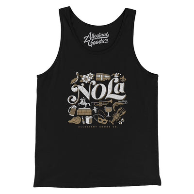 Nola Things Men/Unisex Tank Top-Black-Allegiant Goods Co. Vintage Sports Apparel