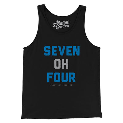 Charlotte 704 Men/Unisex Tank Top-Black-Allegiant Goods Co. Vintage Sports Apparel