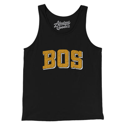 BOS Varsity Men/Unisex Tank Top-Black-Allegiant Goods Co. Vintage Sports Apparel