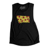 Montana Pizza State Women's Flowey Scoopneck Muscle Tank-Black-Allegiant Goods Co. Vintage Sports Apparel