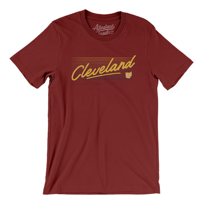 Cleveland Retro Men/Unisex T-Shirt-Cardinal-Allegiant Goods Co. Vintage Sports Apparel