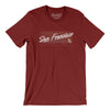 San Francisco Retro Men/Unisex T-Shirt-Cardinal-Allegiant Goods Co. Vintage Sports Apparel