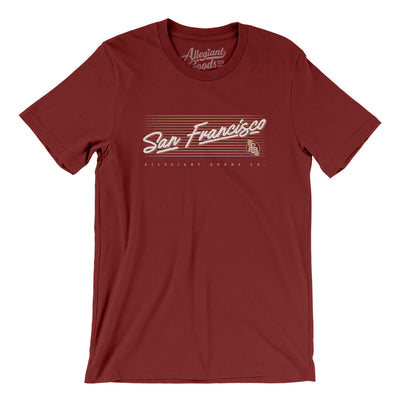 San Francisco Retro Men/Unisex T-Shirt-Cardinal-Allegiant Goods Co. Vintage Sports Apparel