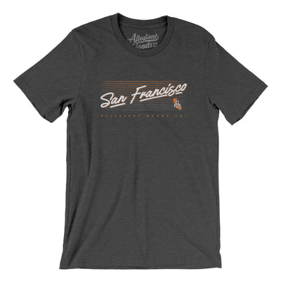 San Francisco Retro Men/Unisex T-Shirt-Dark Grey Heather-Allegiant Goods Co. Vintage Sports Apparel