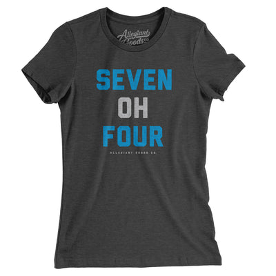Charlotte 704 Women's T-Shirt-Dark Grey Heather-Allegiant Goods Co. Vintage Sports Apparel