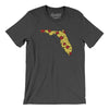 Florida Pizza State Men/Unisex T-Shirt-Dark Grey Heather-Allegiant Goods Co. Vintage Sports Apparel