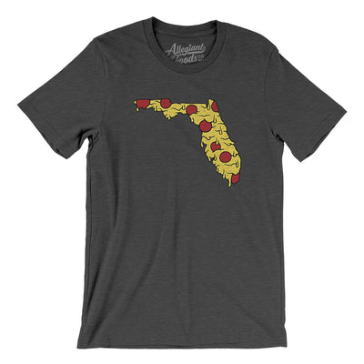 Florida Pizza State Men/Unisex T-Shirt-Dark Grey Heather-Allegiant Goods Co. Vintage Sports Apparel