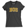 BOS Varsity Women's T-Shirt-Dark Grey Heather-Allegiant Goods Co. Vintage Sports Apparel