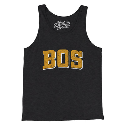 BOS Varsity Men/Unisex Tank Top-Dark Grey Heather-Allegiant Goods Co. Vintage Sports Apparel