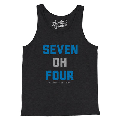 Charlotte 704 Men/Unisex Tank Top-Dark Grey Heather-Allegiant Goods Co. Vintage Sports Apparel