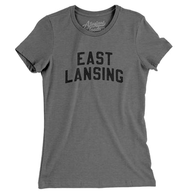 East Lansing Michigan Varsity Women's T-Shirt-Deep Heather-Allegiant Goods Co. Vintage Sports Apparel