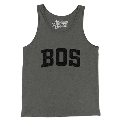 BOS Varsity Men/Unisex Tank Top-Deep Heather-Allegiant Goods Co. Vintage Sports Apparel