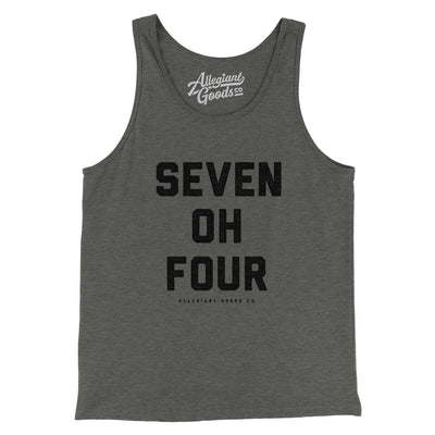 Charlotte 704 Men/Unisex Tank Top-Deep Heather-Allegiant Goods Co. Vintage Sports Apparel