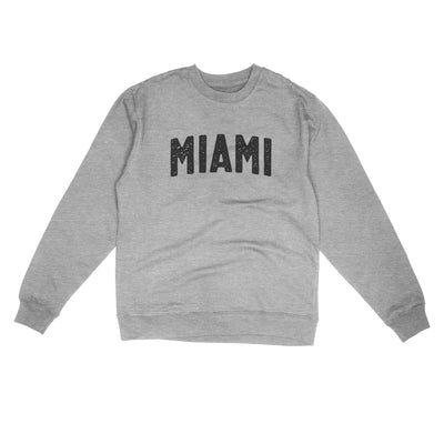 Miami Varsity Midweight Crewneck Sweatshirt-Grey Heather-Allegiant Goods Co. Vintage Sports Apparel