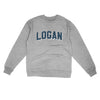 Logan Varsity Midweight Crewneck Sweatshirt-Grey Heather-Allegiant Goods Co. Vintage Sports Apparel