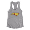 North Carolina Pizza State Women's Racerback Tank-Heather Grey-Allegiant Goods Co. Vintage Sports Apparel