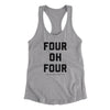 Atlanta 404 Women's Racerback Tank-Heather Grey-Allegiant Goods Co. Vintage Sports Apparel