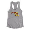 Maryland Pizza State Women's Racerback Tank-Heather Grey-Allegiant Goods Co. Vintage Sports Apparel