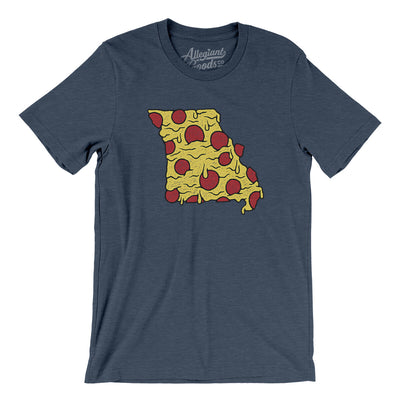 Missouri Pizza State Men/Unisex T-Shirt-Heather Navy-Allegiant Goods Co. Vintage Sports Apparel