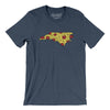 North Carolina Pizza State Men/Unisex T-Shirt-Heather Navy-Allegiant Goods Co. Vintage Sports Apparel