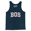 BOS Varsity Men/Unisex Tank Top-Heather Navy-Allegiant Goods Co. Vintage Sports Apparel