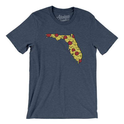 Florida Pizza State Men/Unisex T-Shirt-Heather Navy-Allegiant Goods Co. Vintage Sports Apparel