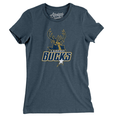 Laredo Bucks Women's T-Shirt-Heather Navy-Allegiant Goods Co. Vintage Sports Apparel