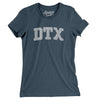 Dtx Varsity Women's T-Shirt-Heather Navy-Allegiant Goods Co. Vintage Sports Apparel