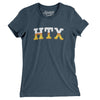 Htx Varsity Women's T-Shirt-Heather Navy-Allegiant Goods Co. Vintage Sports Apparel