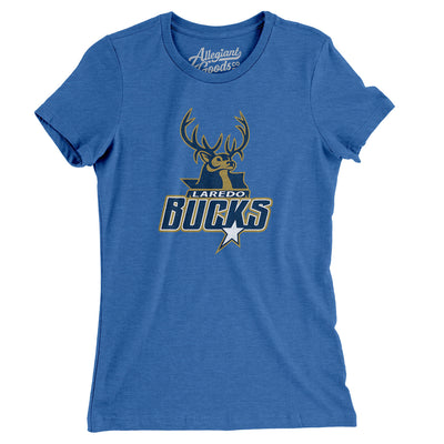 Laredo Bucks Women's T-Shirt-Heather True Royal-Allegiant Goods Co. Vintage Sports Apparel