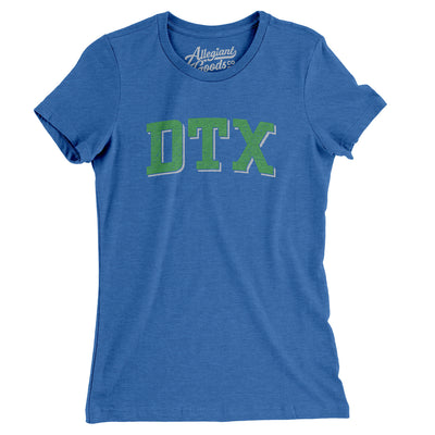 Dtx Varsity Women's T-Shirt-Heather True Royal-Allegiant Goods Co. Vintage Sports Apparel