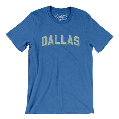 Dallas Varsity Men/Unisex T-Shirt-Heather True Royal-Allegiant Goods Co. Vintage Sports Apparel