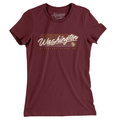 Washington Retro Women's T-Shirt-Maroon-Allegiant Goods Co. Vintage Sports Apparel