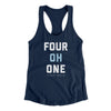 Rhode Island 401 Women's Racerback Tank-Midnight Navy-Allegiant Goods Co. Vintage Sports Apparel