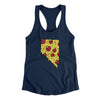 Nevada Pizza State Women's Racerback Tank-Midnight Navy-Allegiant Goods Co. Vintage Sports Apparel