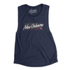 New Orleans Retro Women's Flowey Scoopneck Muscle Tank-Midnight-Allegiant Goods Co. Vintage Sports Apparel