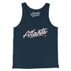 Atlanta Retro Men/Unisex Tank Top-Navy-Allegiant Goods Co. Vintage Sports Apparel