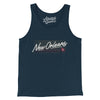 New Orleans Retro Men/Unisex Tank Top-Navy-Allegiant Goods Co. Vintage Sports Apparel